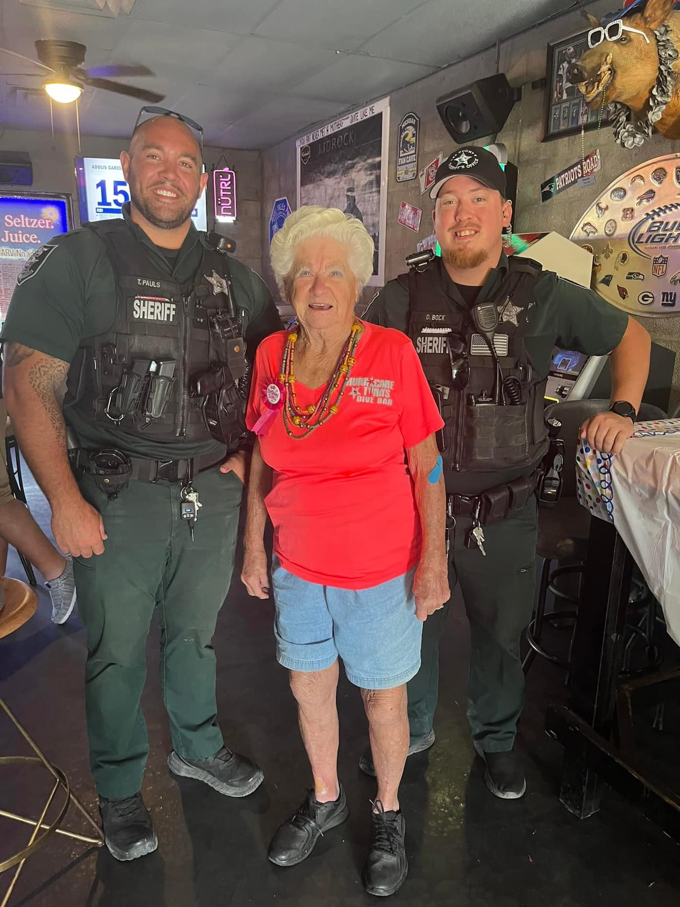 Beloved 97-year-old bartender Betty Kai assaulted at Hurricane Tina’s Bar in Fort Myers Beach by a drunk customer. Arrest made. Community shows support.