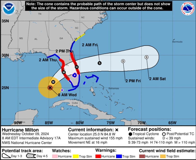 Hurricane Milton Fort Myers Beach Update: 24-hour curfew imposed as Milton nears