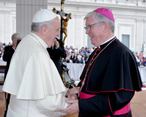 Pope Francis with Bishop DeWane