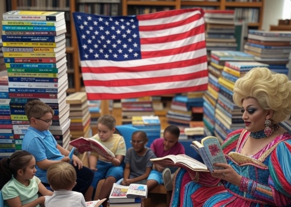 Drag Queen Story Time in the School Library