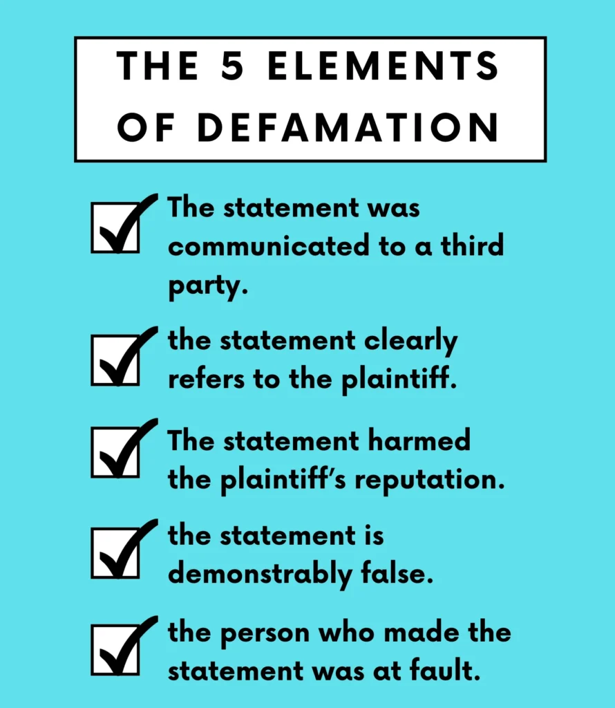 Legal Elements of Defamation