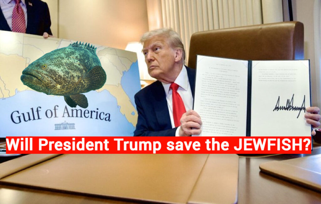 Jewfish Redux: President Trump is urged to restore the name and reverse a woke insult to Israel and Judeo-Christian heritage. The Goliath Grouper must go because it is based on a false narrative spun out of "political correctness."
