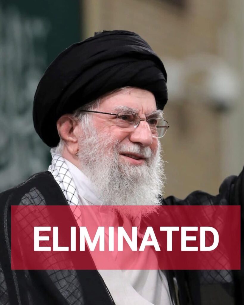 Ayatollah eliminated by Trump and Netanyahu