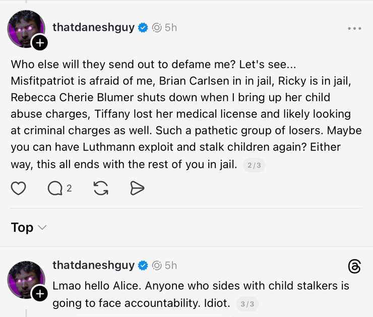 Danesh makes false and outlandish claims.