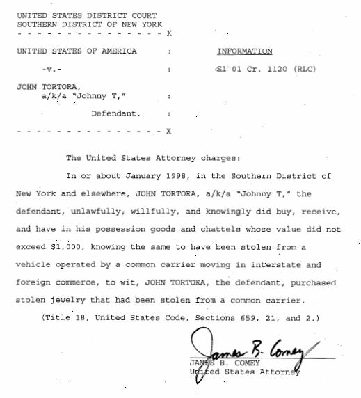 Comey Exposed in FOIA Case: Florida lawsuit targets government vendetta in Yonkers murder case involving John “Johnny T” Tortora.