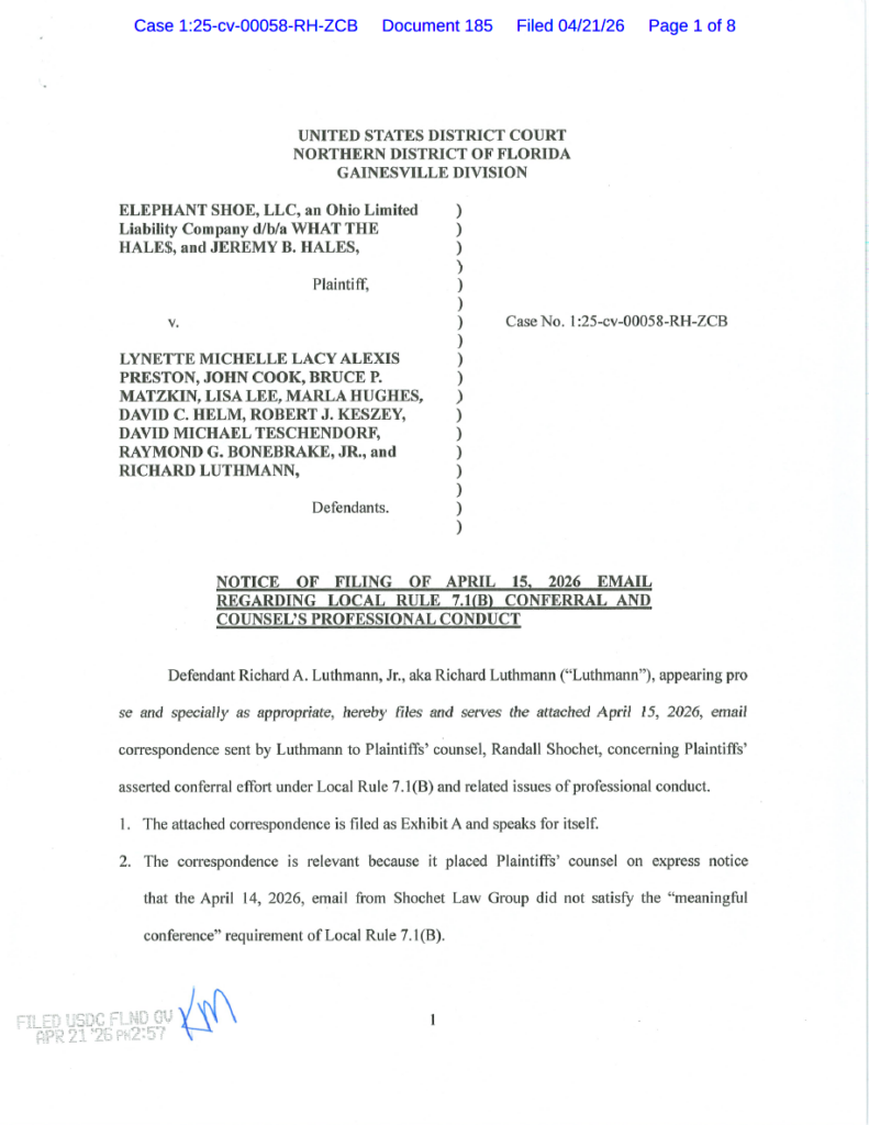 Hales Brigade Under Pressure: Demonetization hits signal collapse of Hales Brigade’s POLAMOP model as Luthmann outlines endgame strategy.