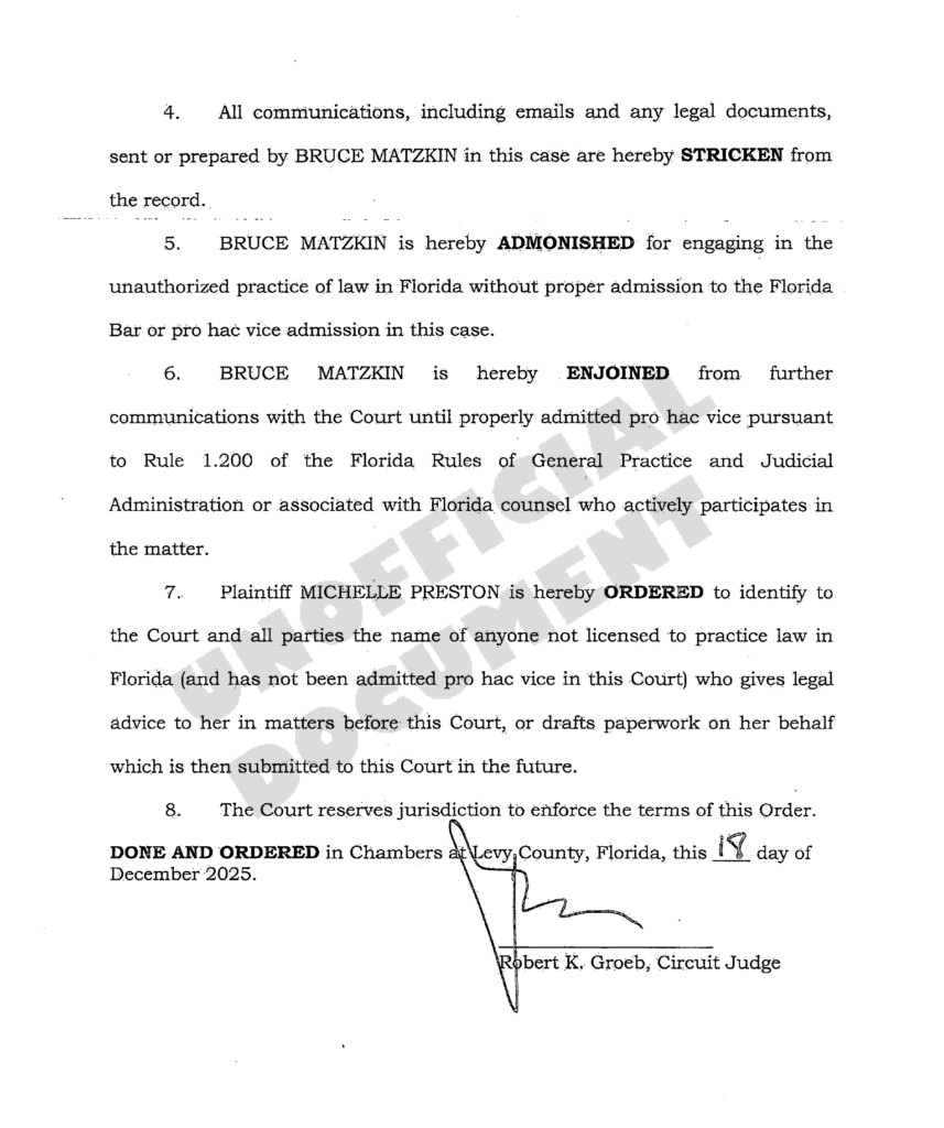 Groeb Order 1