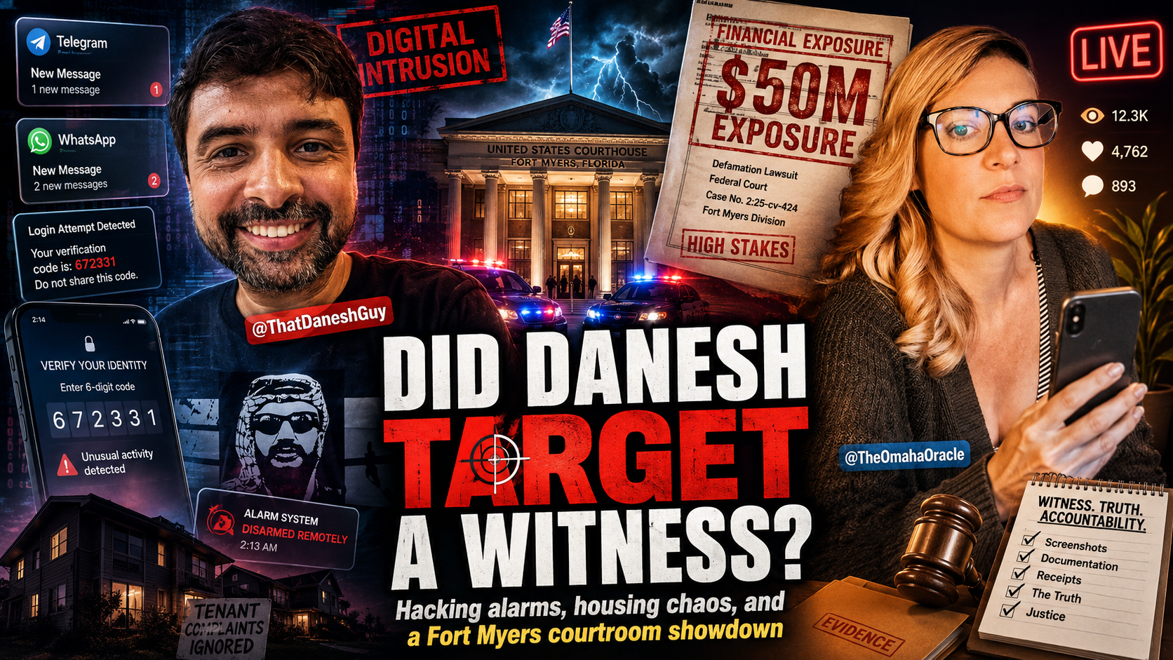 Did Danesh Target A Witness: Cortney Kotzian says the Danesh Noshirvan war followed her to Illinois, raising witness-intimidation questions.